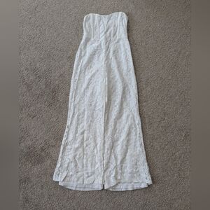 Selfie Leslie White Lace Jumpsuit | Large - NWT